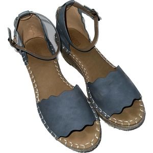 Catherine Malandrino Light‎ Blue Espadrille Sandals size 8.5